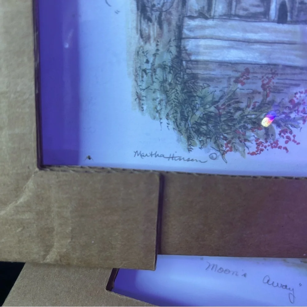 Rustic Brown Framed Outhouse Art Set New NIB
